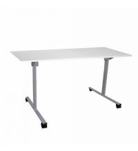 Стол складной "Эверест", 1200х600х760 мм, серый каркас, ЛДСП белая