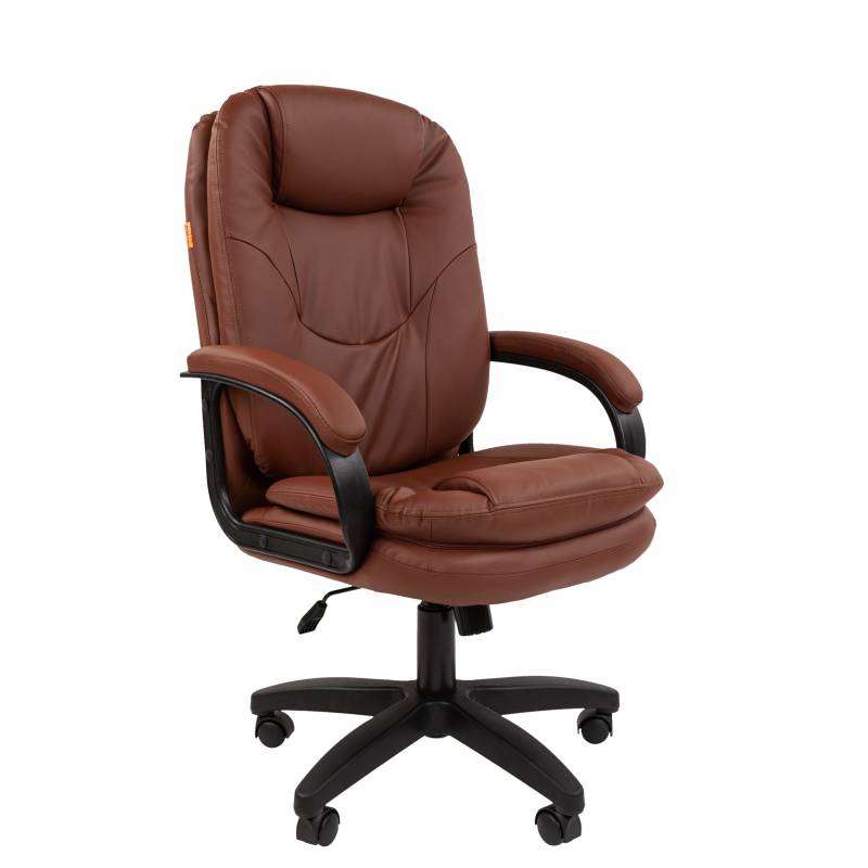 Кресло руководителя Chairman 668LT Россия черный пластик, экопремиум коричневый N главное фото