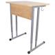 Стол-парта 1-местный регулируемый "Умник", 600х500х520-640 мм, рост 2-4, серый каркас, ЛДСП клён. Фото товара с разных ракурсов.