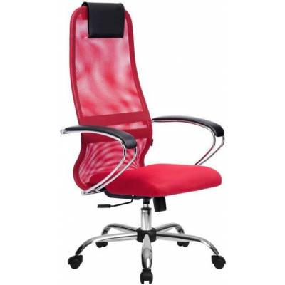 Кресло руководителя SU-B-8/подл.131/осн.003 красное (хром)