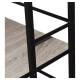 Стол на металлокаркасе BRABIX LOFT CD-005, 1200х520х1200 мм, 3 полки, цвет дуб антик, 641222. Фото товара с разных ракурсов.
